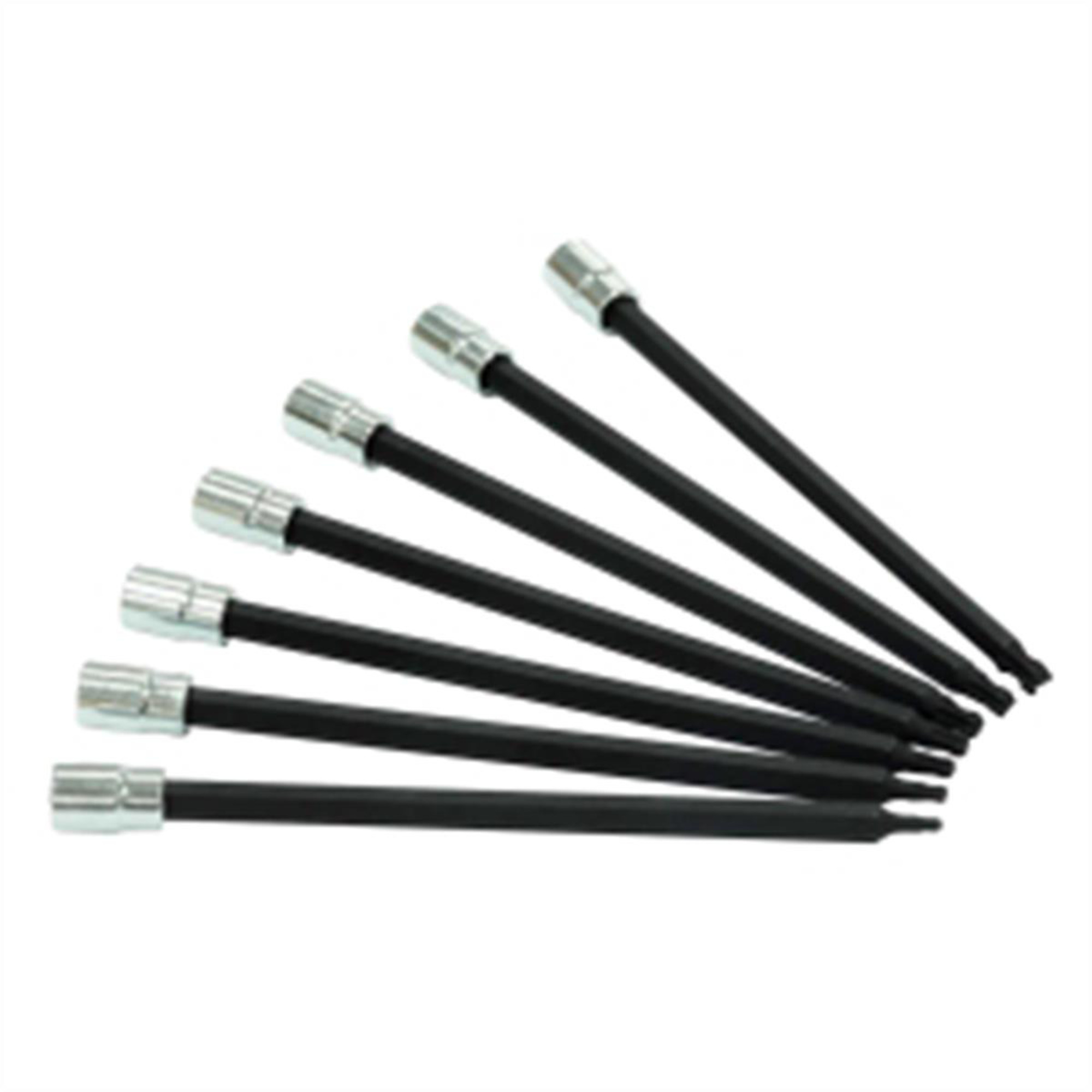 VIM Tools Extra Long Ball Torx Set — 7-Piece, T10-T40, 6in. Length, 1/4in. Square Drive, Model# VIMBTXL400
